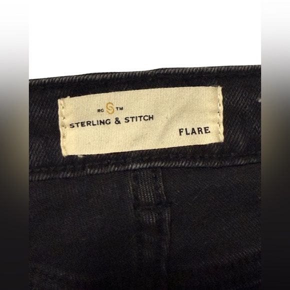 Buckle Black Flare Jeans with Fringe - Picture 4 of 8